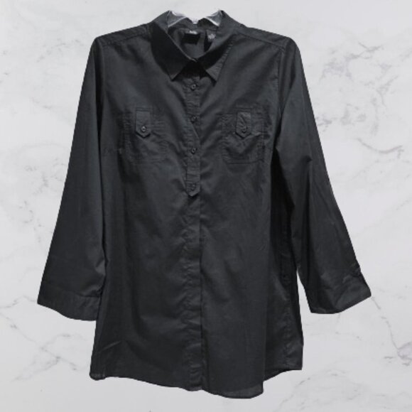 NWT RGL New York Black Cotton Lightweight Tunic - XL - Picture 1 of 11